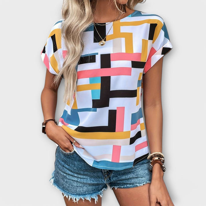 Mónica - Blusa de manga curta