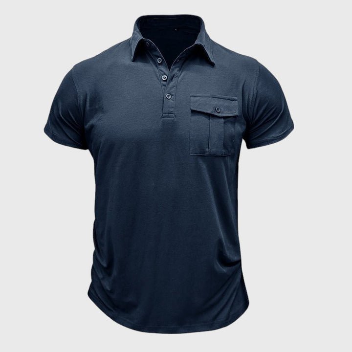 Camisa de algodão com bolsos
