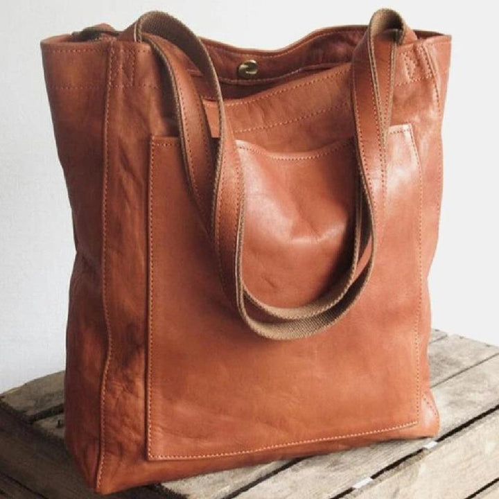 Elle - Bolsa de ombro clássica em pele